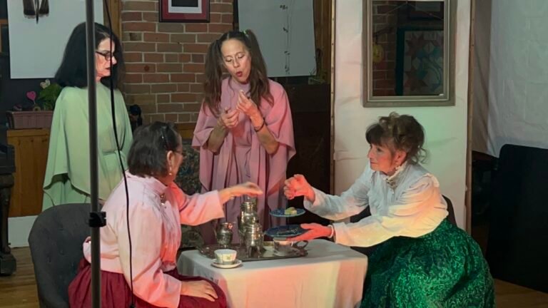 the four woman assembled over tea-Overtones