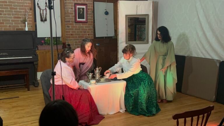 the four women congregate over tea