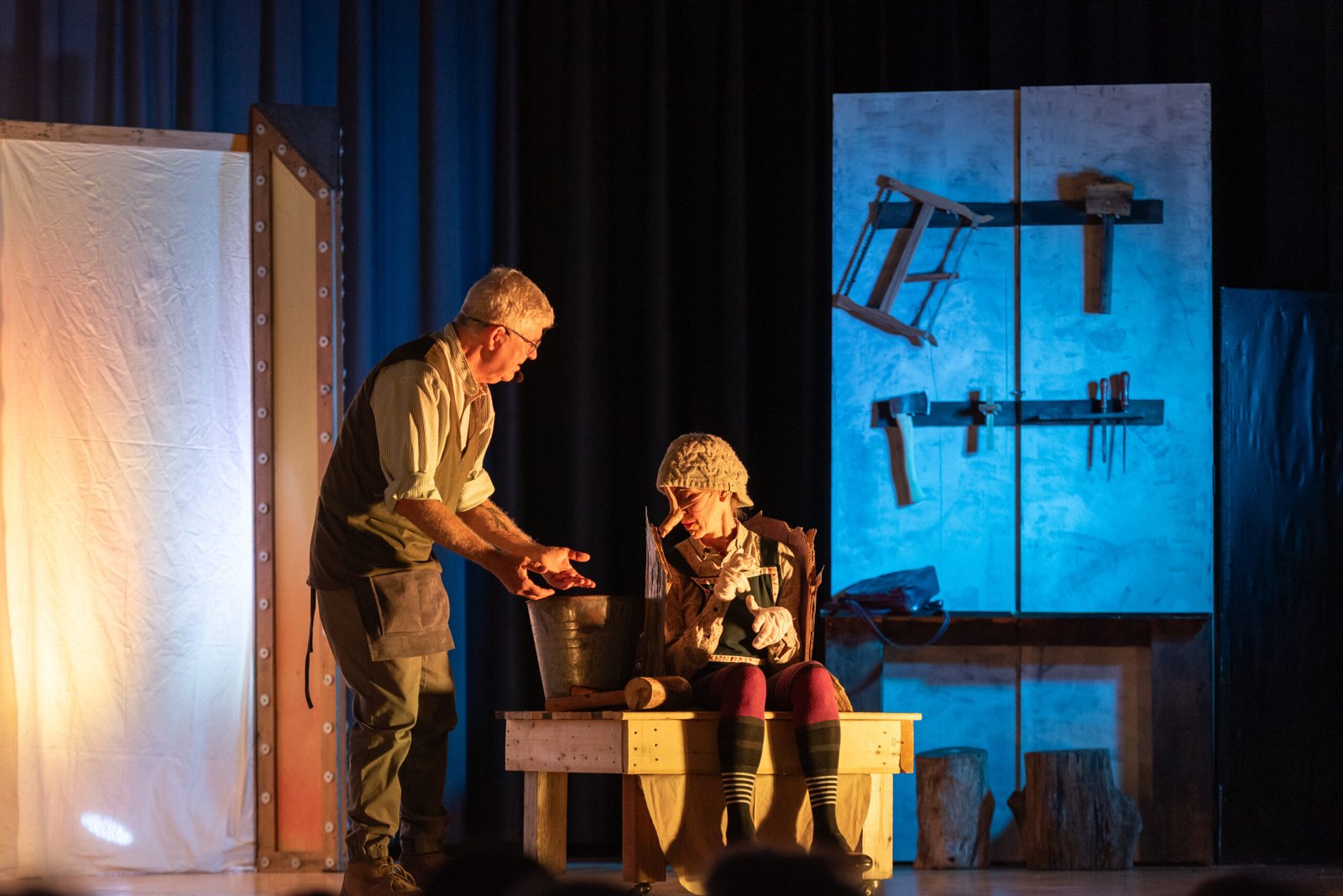 Reg Harden as Geppetto and Joan Gottman as Pinocchio